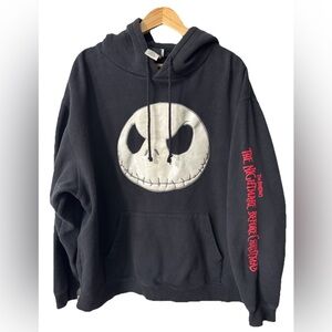 Tim Burton's Nightmare Before Christmas Jack Hoodie Adult XL Black Disney World